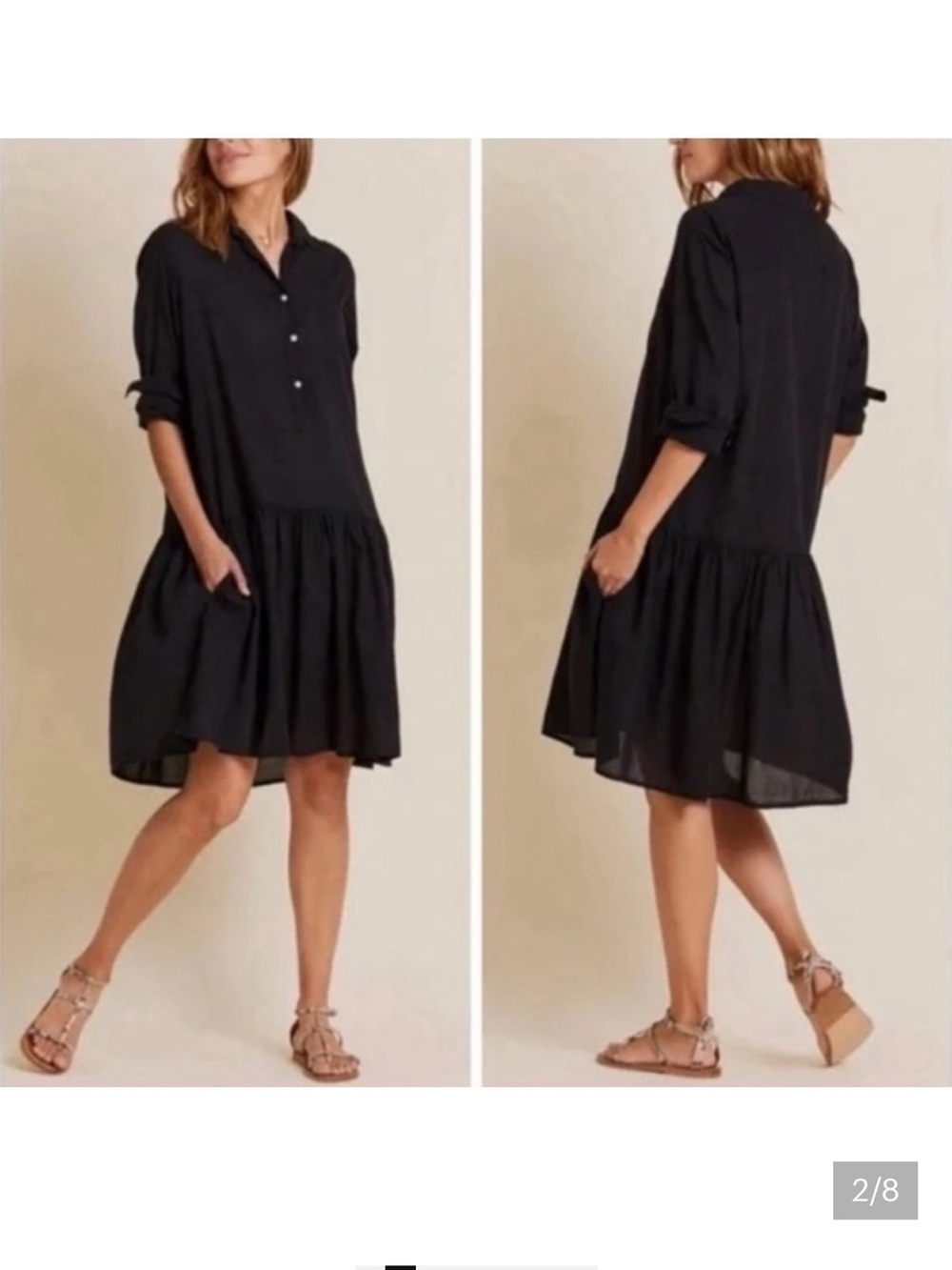 Grayson Oversized Dress The Changemaker Mini Shirtdress in Black